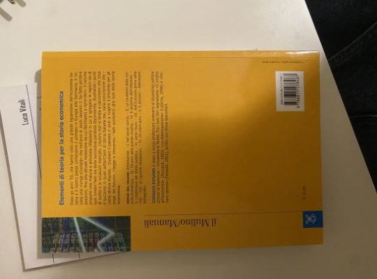 Elementi di teoria per la storia economica, una ri