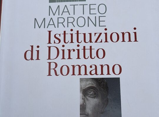 Istituzioni di diritto romano di Matteo Marrone
