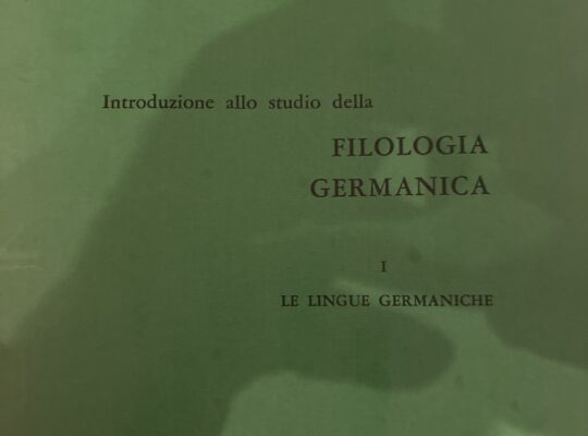 Introduzione allo studio della filologia germanica